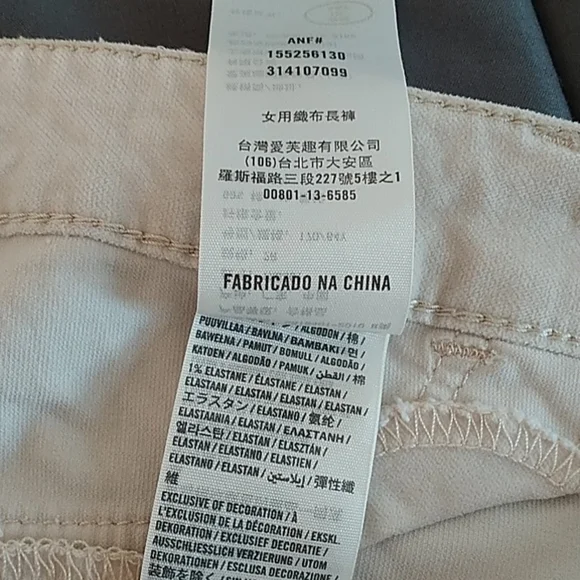 Abercrombie & Fitch Skinny Jeans Beige Sz 2 W26 - Picture 5 of 8